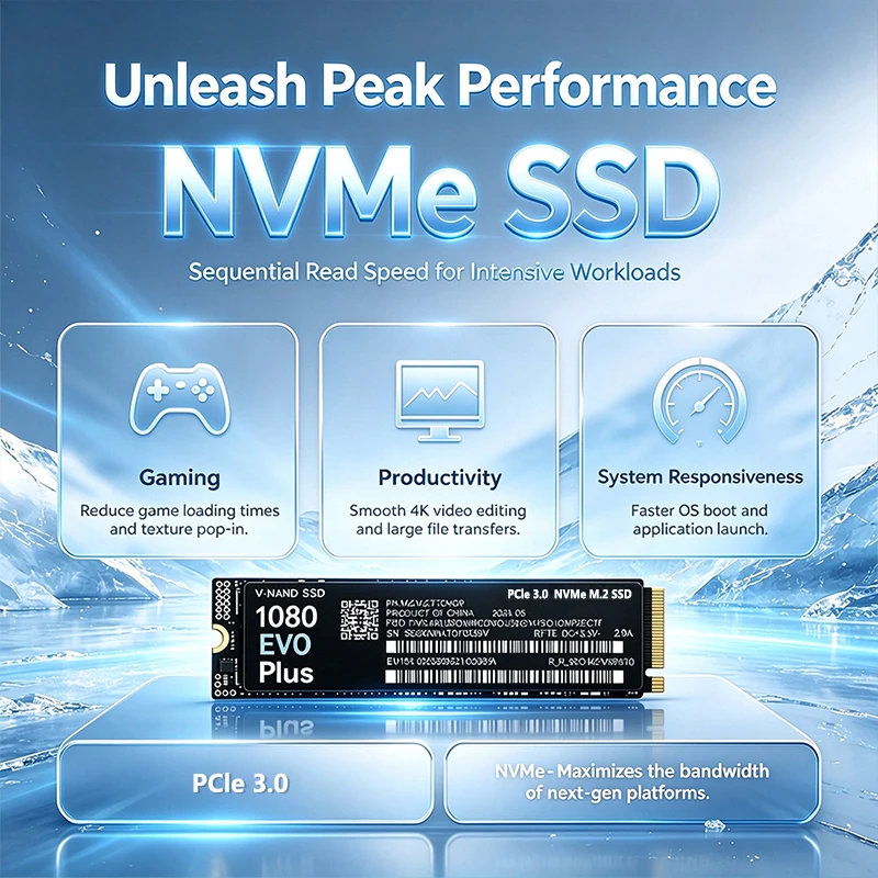 Newest 1080 EVO Plus M.2 NVMe  - đánh giá và giá Ssd 500Gb