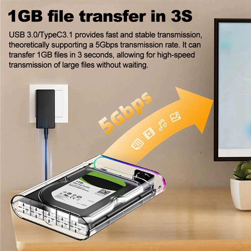 3.5IN HDD/SSD Enclosure Transp - đánh giá và giá External Ssd