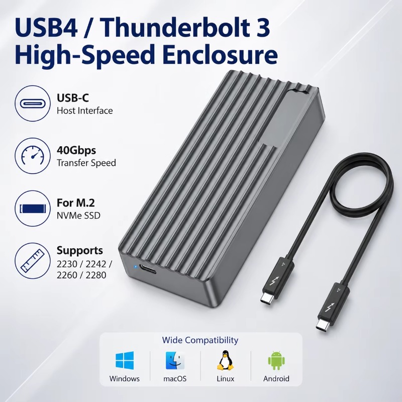 TBT3/USB4 M.2 NVMe SSD Enclosu - đánh giá và giá Nvme Ssd